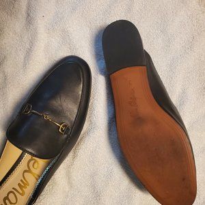 Sam Edelman black leather mules